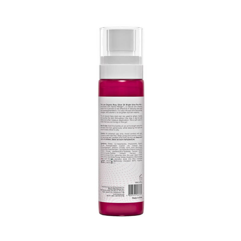 Luxe Organix Rosy Glow 3x Bright Ultra Fine Mist 80ml