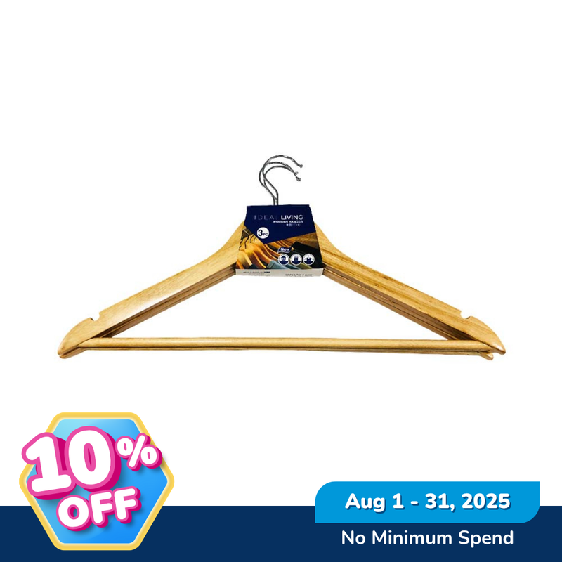 Ideal Living 3in1 Wooden Hanger