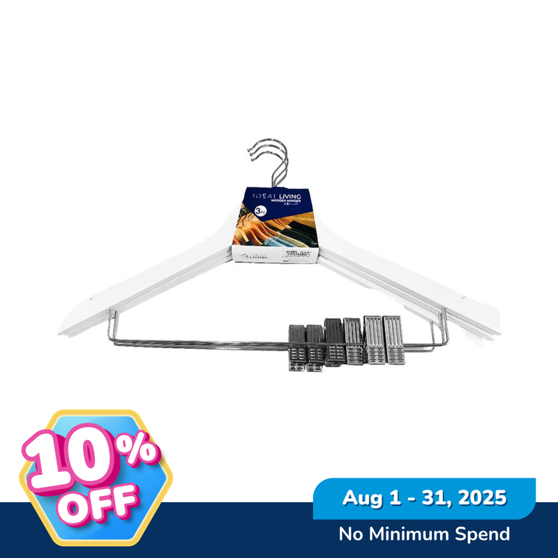Ideal Living 3in1 Wooden Pants Hanger