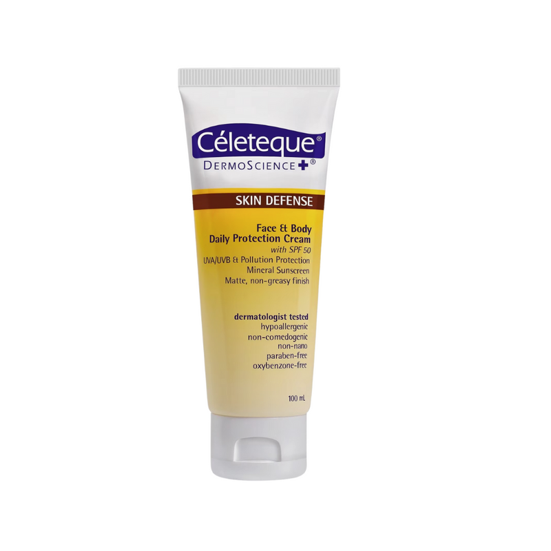 Céleteque Skin Defense Face And Body Daily Protection Cream With SPF 50 100ml
