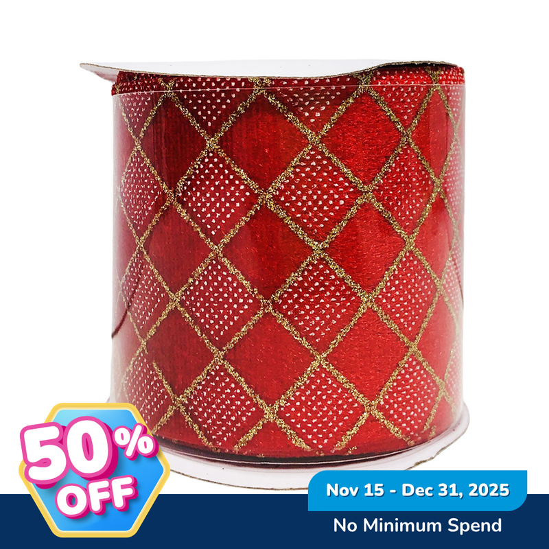 Ideal Living Christmas Ribbon 2.5in