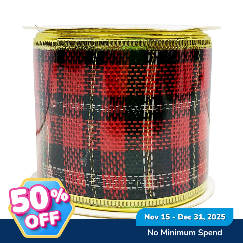 Ideal Living Christmas Ribbon 2.5in