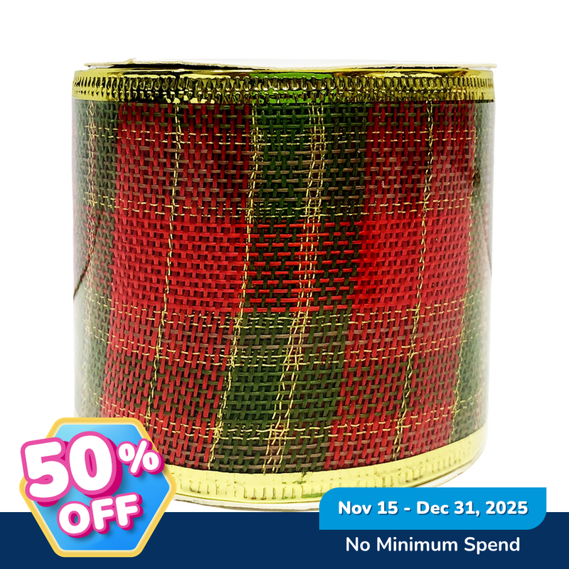 Ideal Living Christmas Ribbon 2.5in