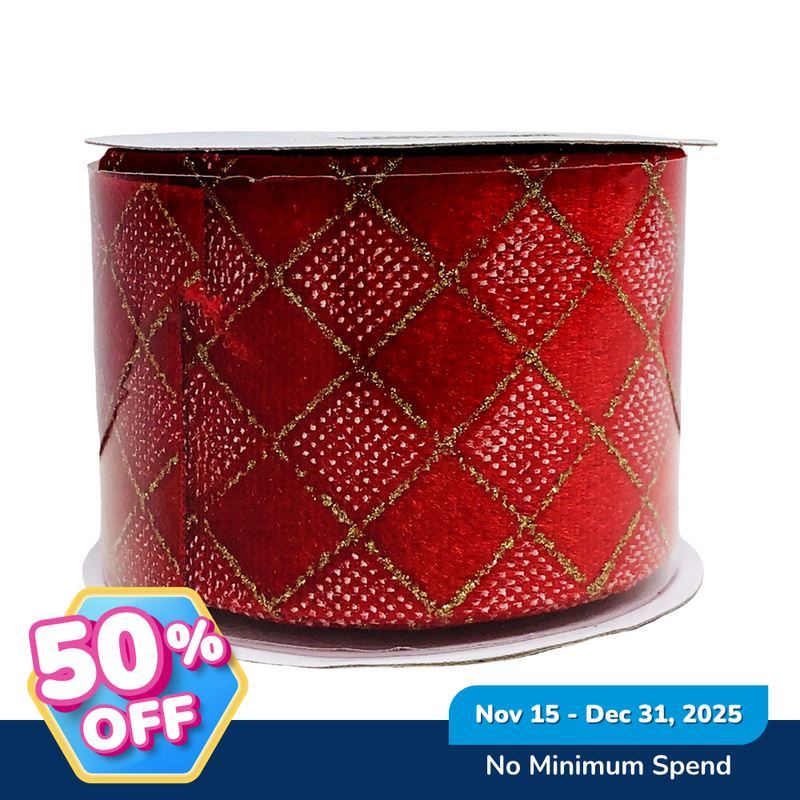 Ideal Living Christmas Ribbon 2in