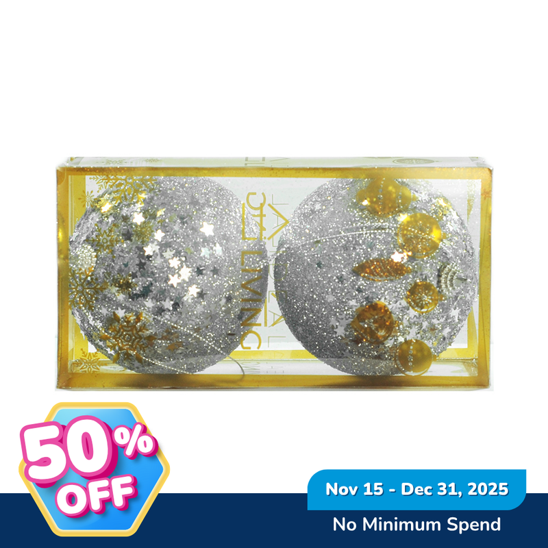 Ideal Living Christmas Balls 10cm 2in1