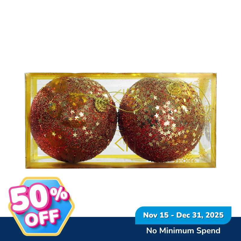 Ideal Living Christmas Balls 10cm 2in1