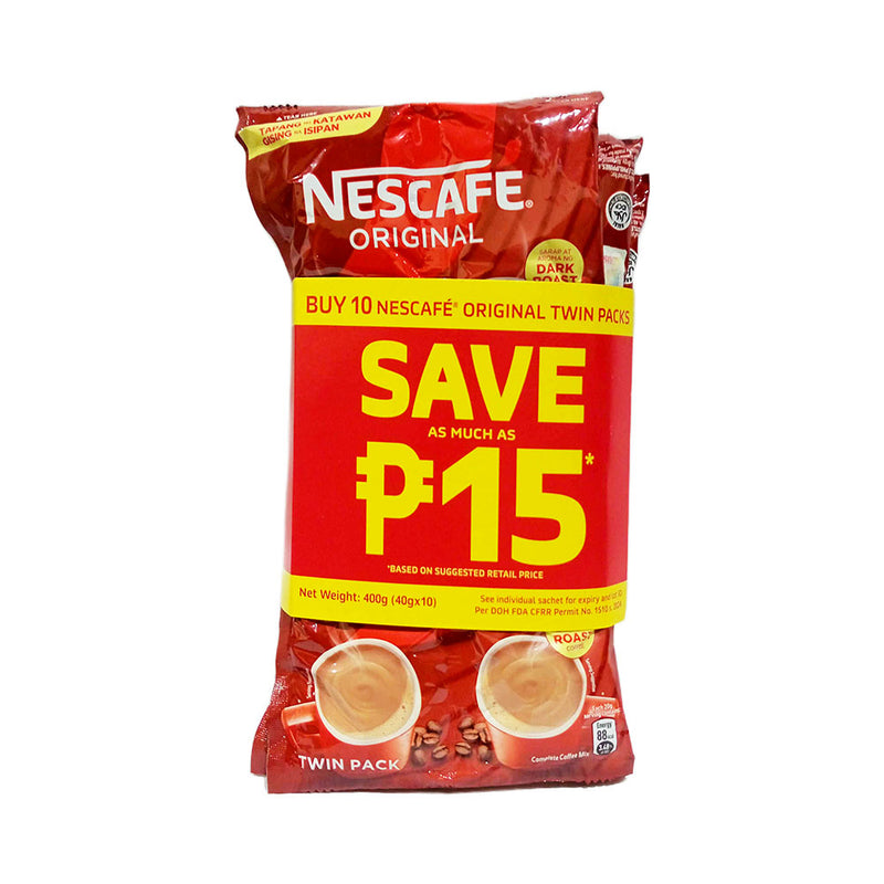Nescafe 3 In 1 Coffee Mix Original Twin Pack 40g x 10's
