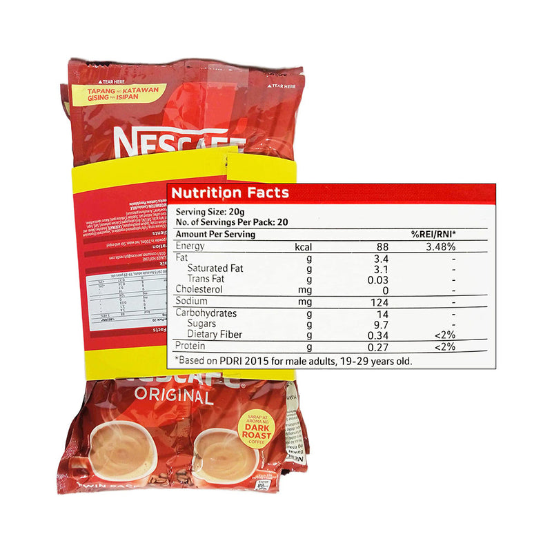 Nescafe 3 In 1 Coffee Mix Original Twin Pack 40g x 10's