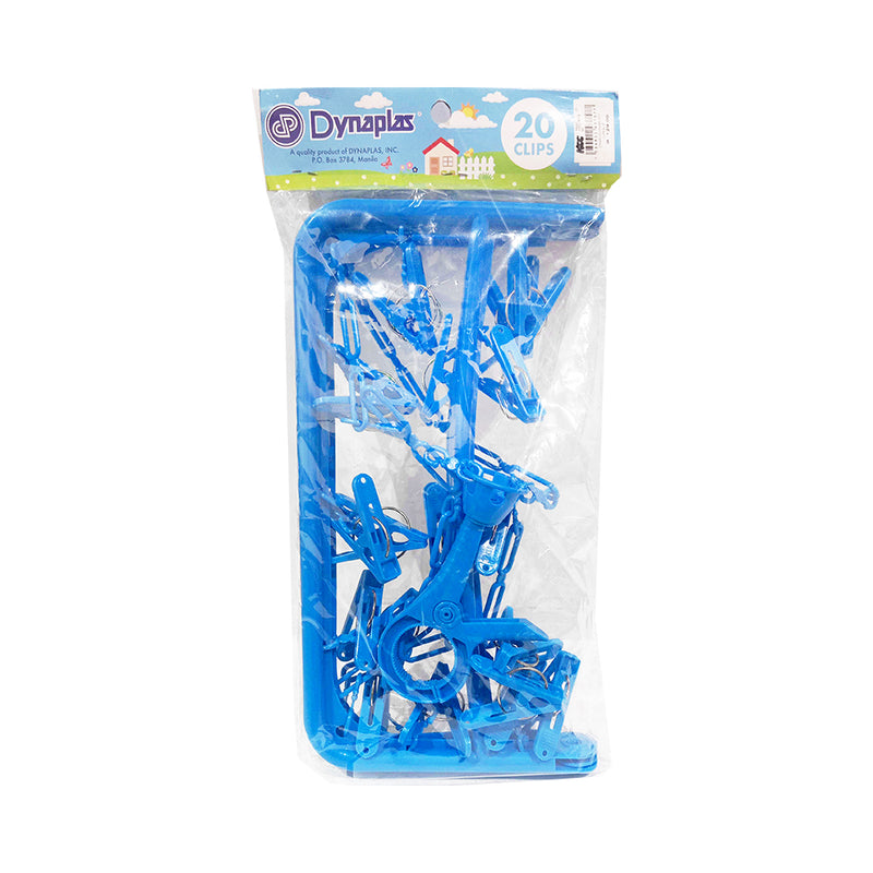 Dynaplas Hanger With Clips Blue