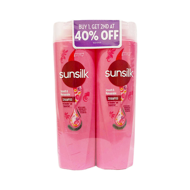 Sunsilk Shampoo Smooth And Manageable 180ml Buy 2 Get 40%