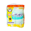 Nursy Baby Wipes Unscented 90’s x 2’s + 30’s