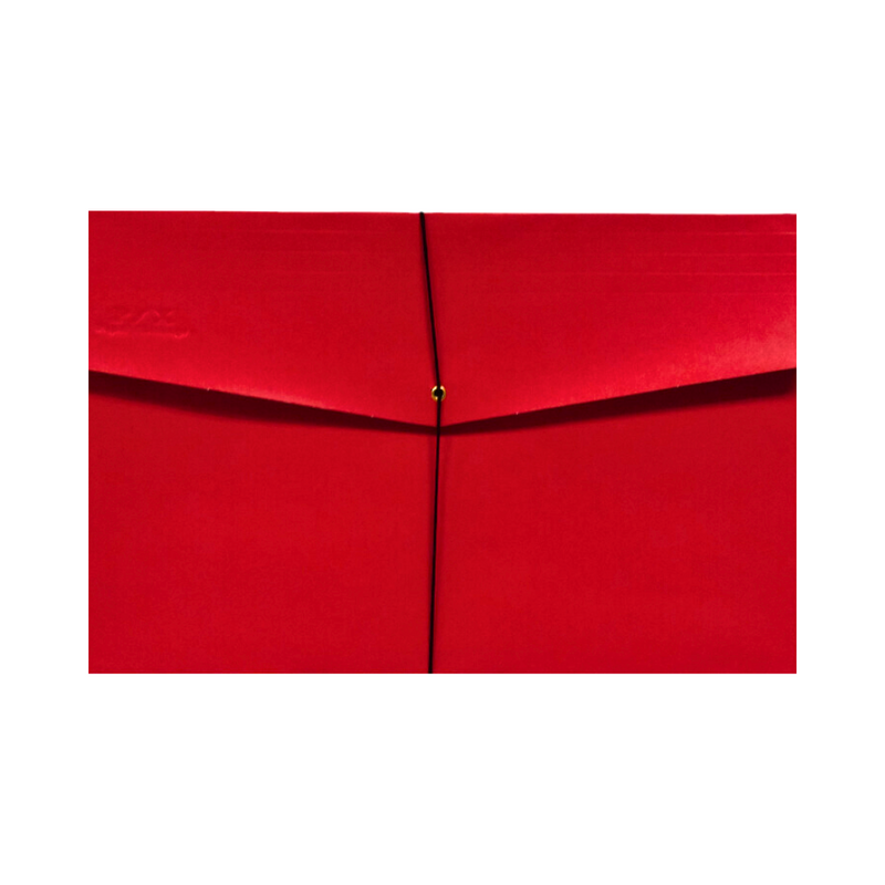 Expanding Envelope With Garter Red Long