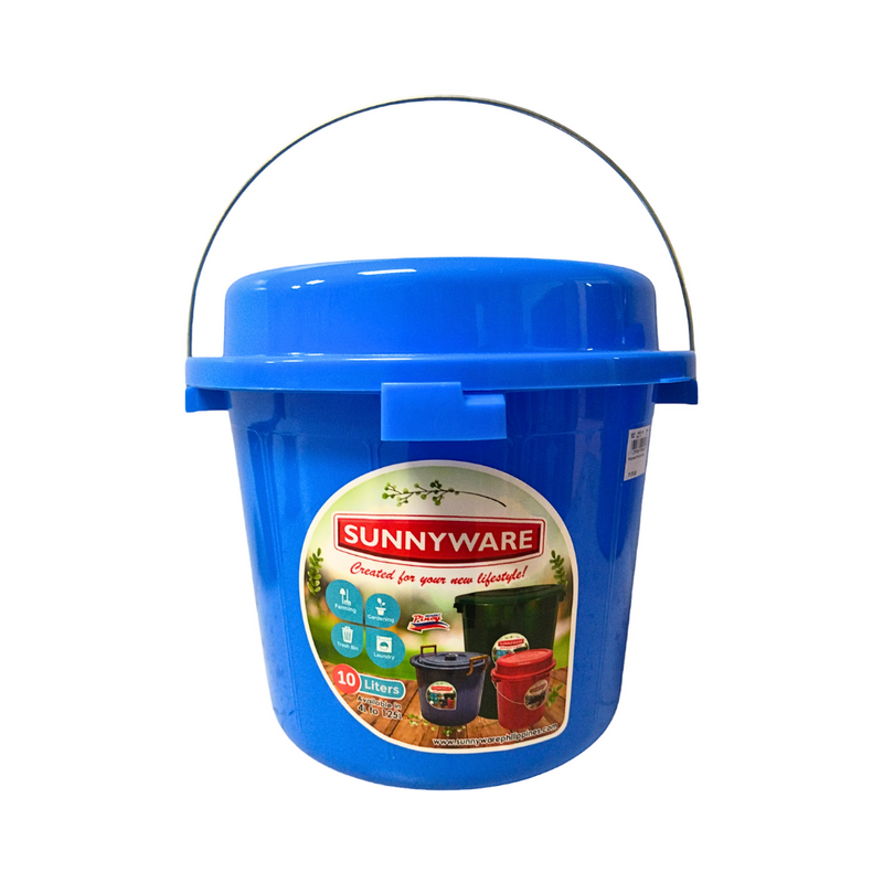 Sunnyware Pail With Cover Blue