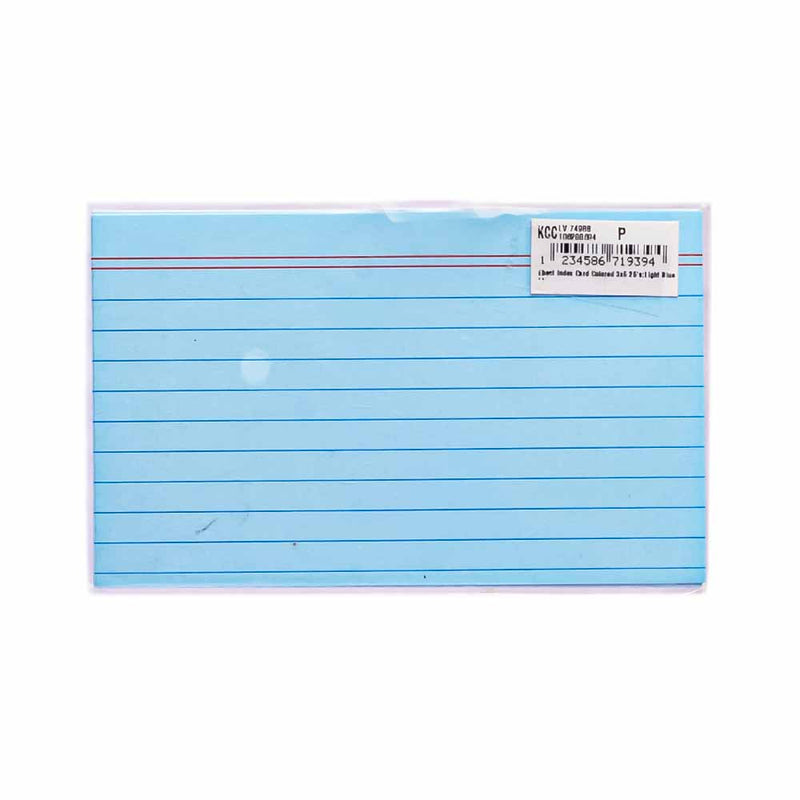 E Best Index Card Colored Light Blue 25's