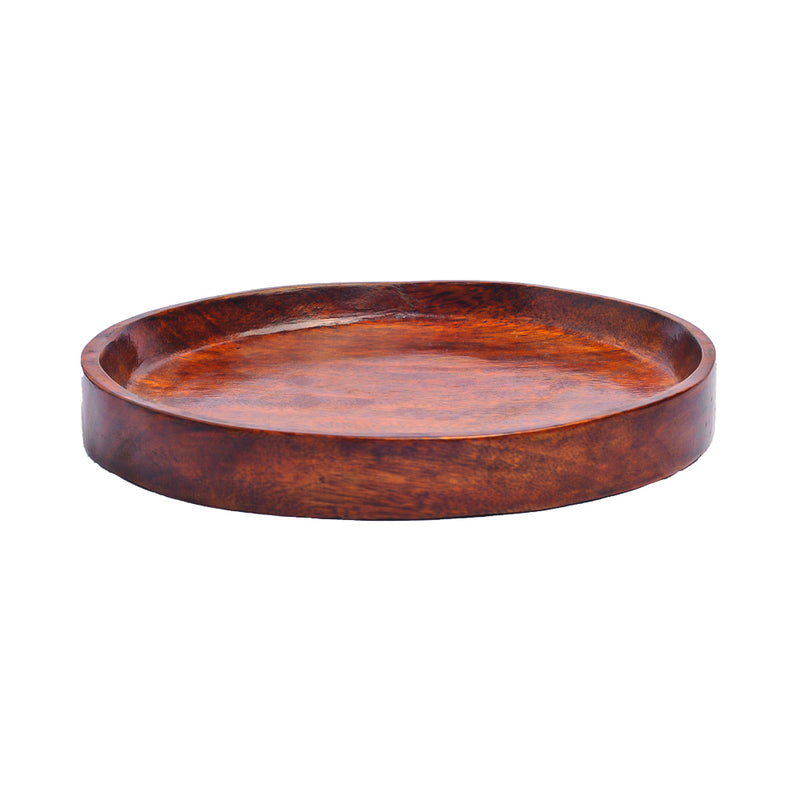 Round Wooden Plate 8in