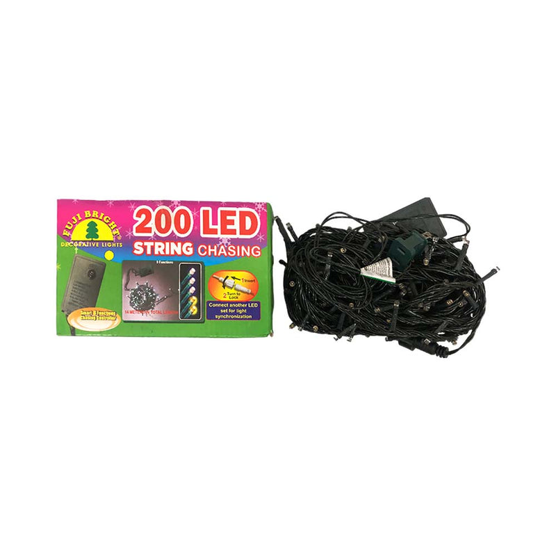 Fuji Bright 200 LED Chasing Light Green Wire Warm White