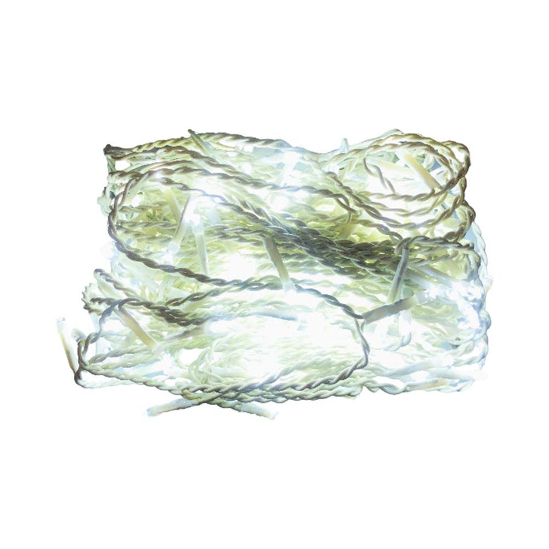 Fuji Bright 200 LED Steady Curtain Light With 20 Strobes White Wire White