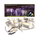 Fuji Bright 200 Led Steady  Icicle Curtain Light With 20 Strobes And End Connector