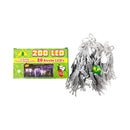 Fuji Bright 200 LED Steady Curtain Light With 20 Strobes & End Connector Clear Wire 3m