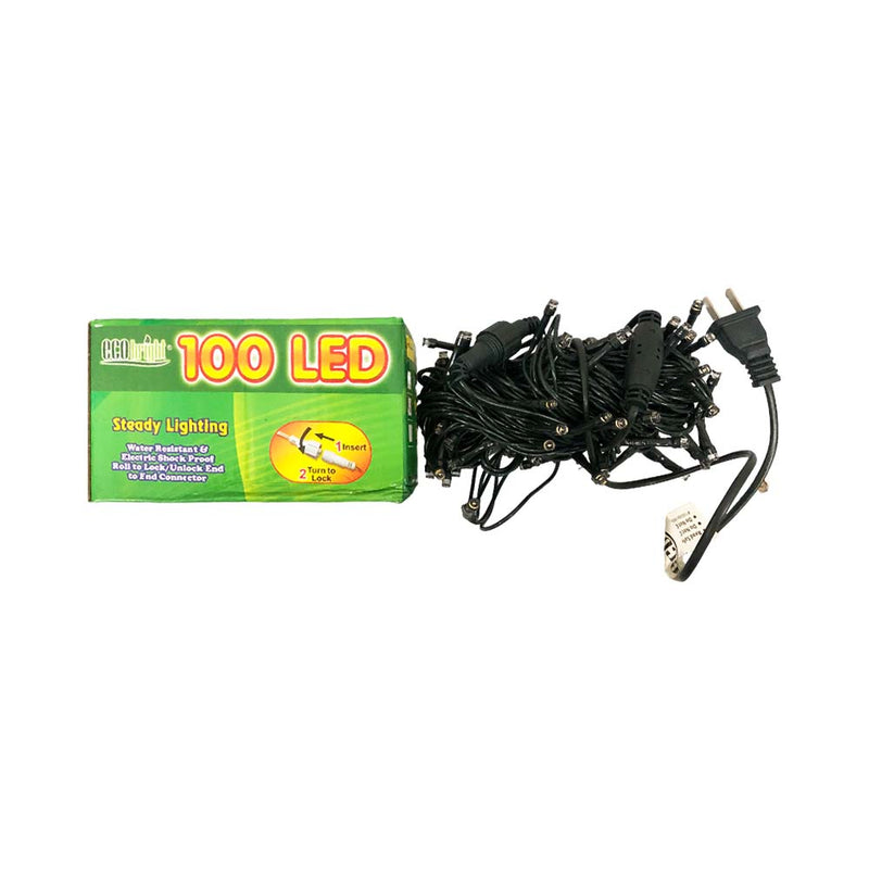Eco Bright 100 Led Steady String Light With End Connector 7m