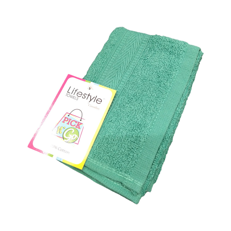 Lifestyle Pick N' Go Face Towel Emerald Green 31gms 12in x 12in