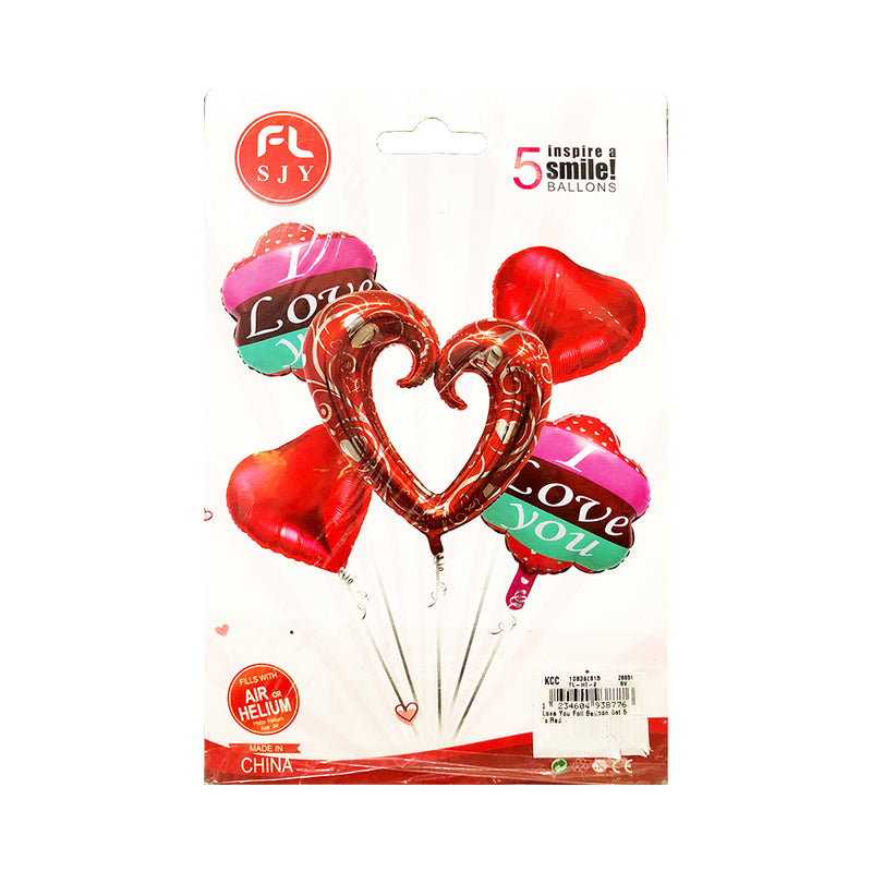 I Love You Foil Balloon Set 5's