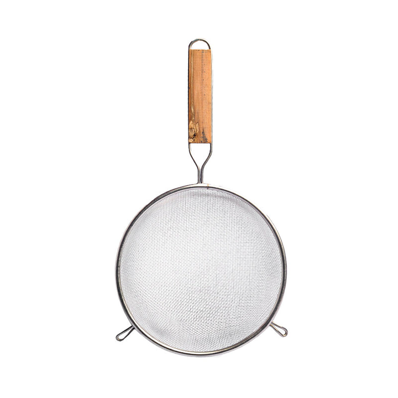 Ideal Living Stainless Steel Strainer With Wood Handle 18cm