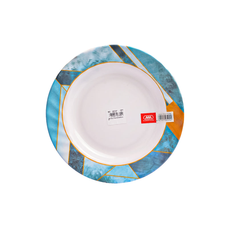 AAA Soup Plate White/Blue 9"