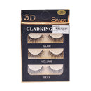 Gladking False Eyelashes 3 in 1