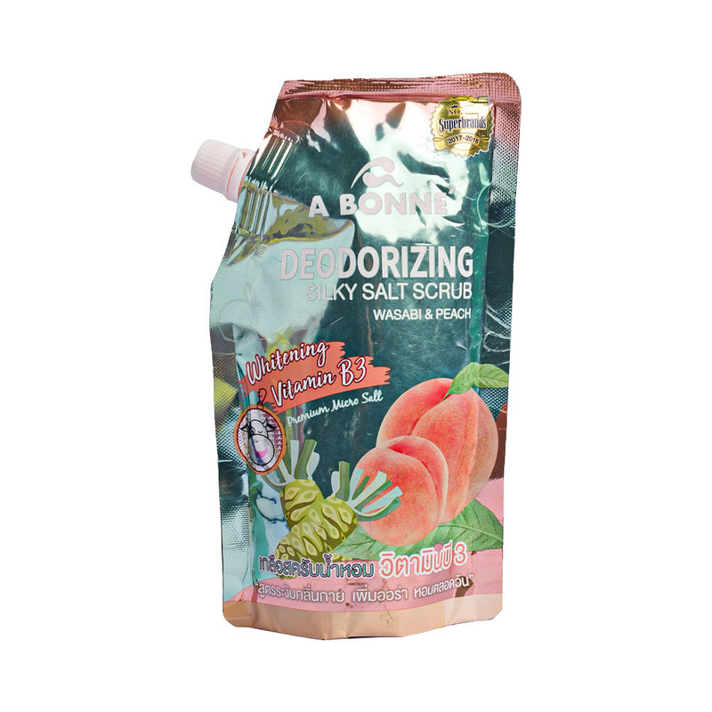 A Bonne Deodorizing Silky Salt Scrub Wasabi And Peach 250g