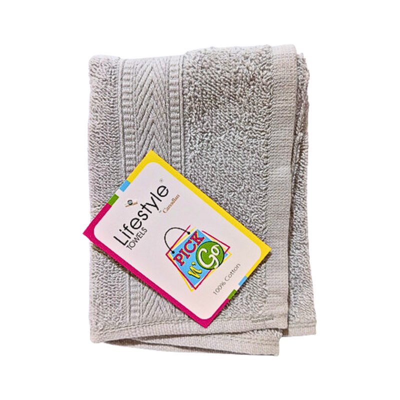 Lifestyle Pick N' Go Collection Face Towel 12in x 12in