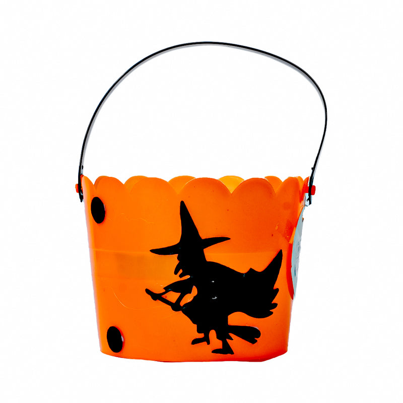 Halloween Scallop Pail Orange