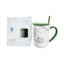 Ideal Living Mug With Cover And Spoon Green 400ml