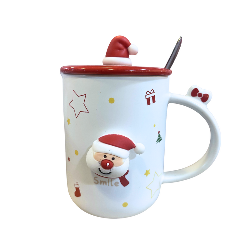 Ideal Living Mug With Cover And Spoon Printed 350ml