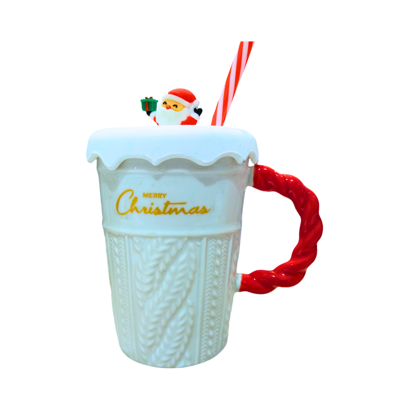 Ideal Living Mug With Cover And Straw