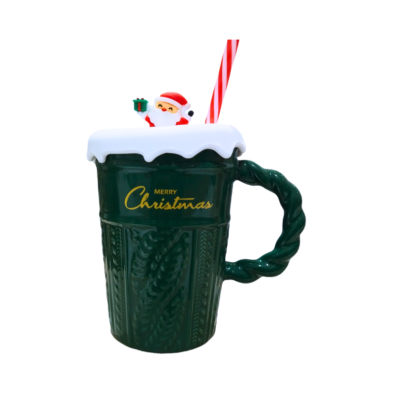 Ideal Living Mug With Cover And Straw