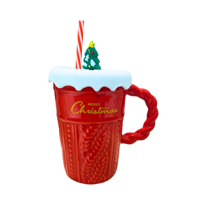 Ideal Living Mug With Cover And Straw