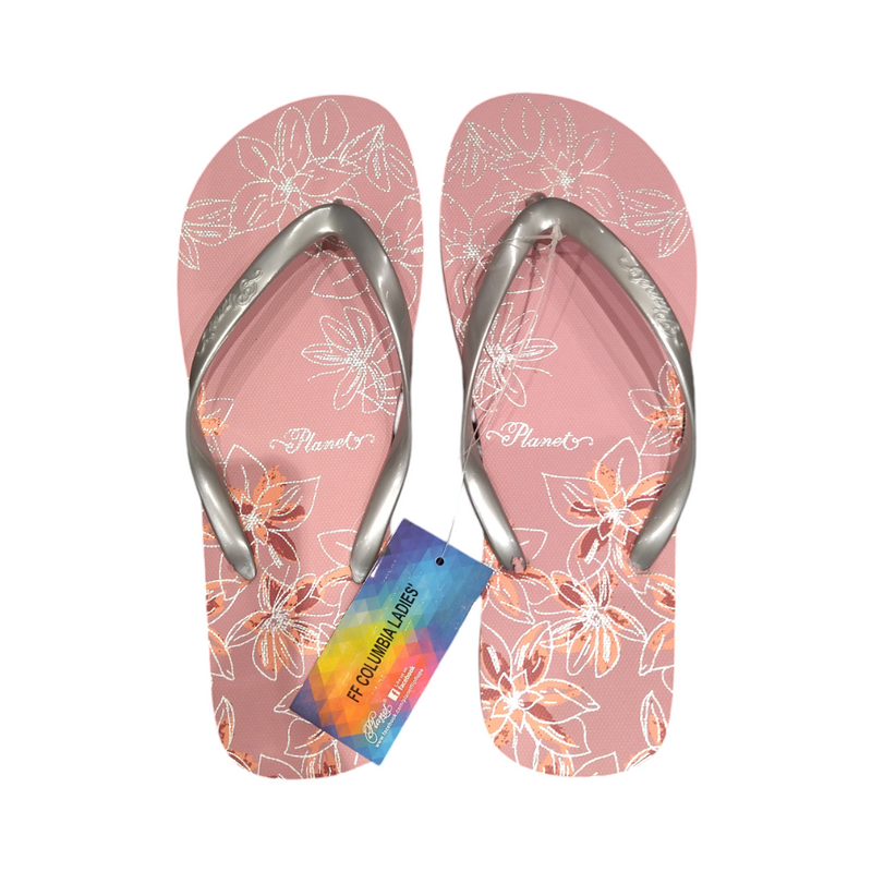 Planet Ladies Flip Flops Light Pink Size 9