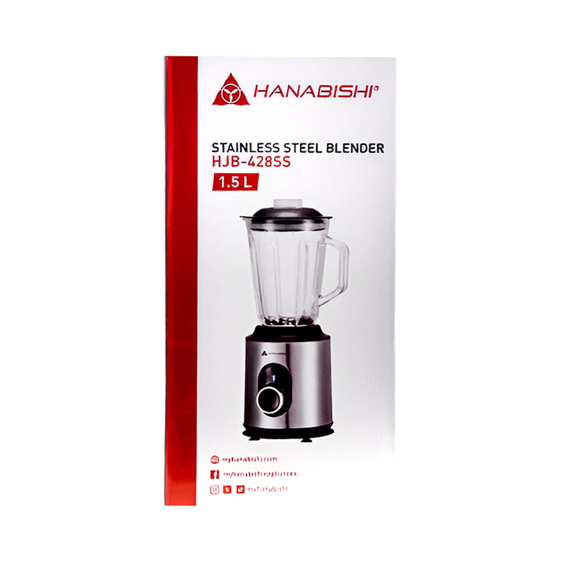 Hanabishi Stainless Steel Blender 1.5L HJB-428SS