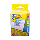 Kid Art Dustless Chalk Yellow 12 in 1