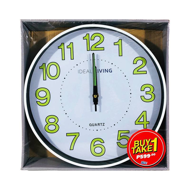 Ideal Living Wall Clock 12in