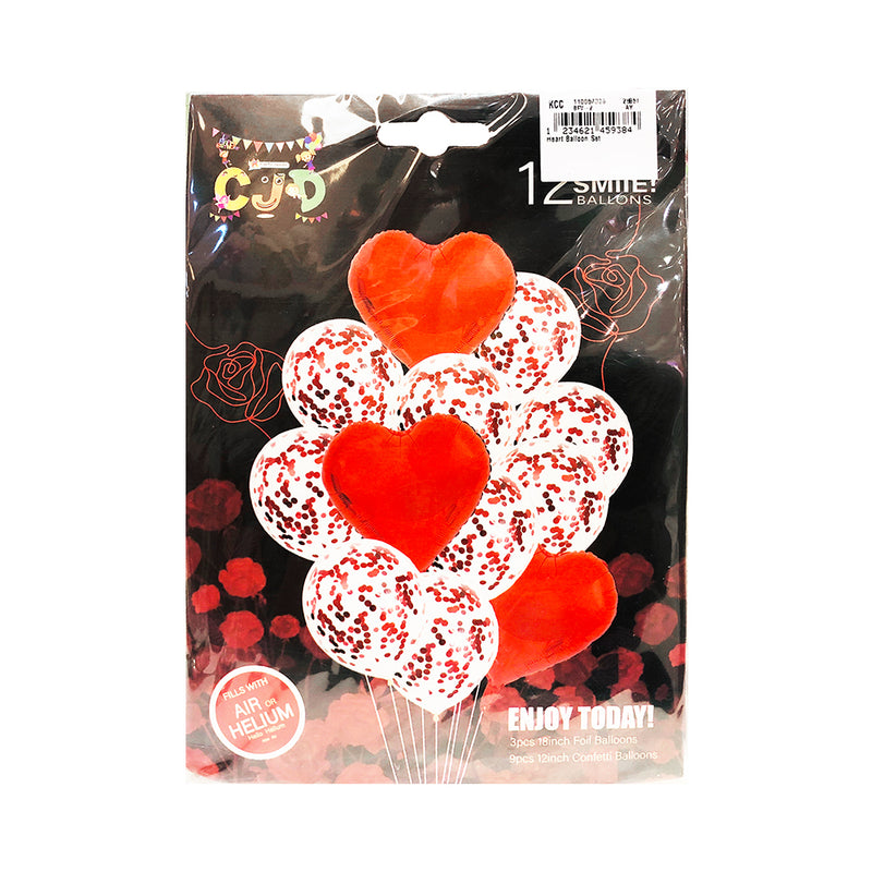 CJD Heart Balloon Set 12's