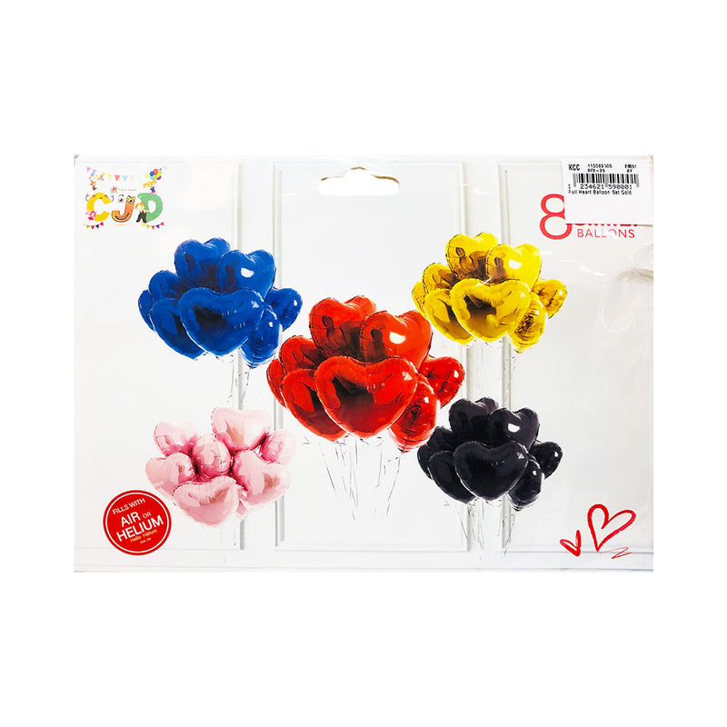 CJD Foil Heart Balloon Set 8's