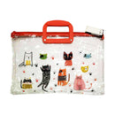 Bookworm Expanding Zipper Envelope With Handle Printed