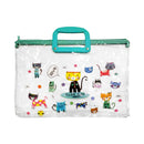 Bookworm Expanding Zipper Envelope With Handle Printed