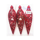 Ideal Living Glitter Cone Christmas Ornaments 3's