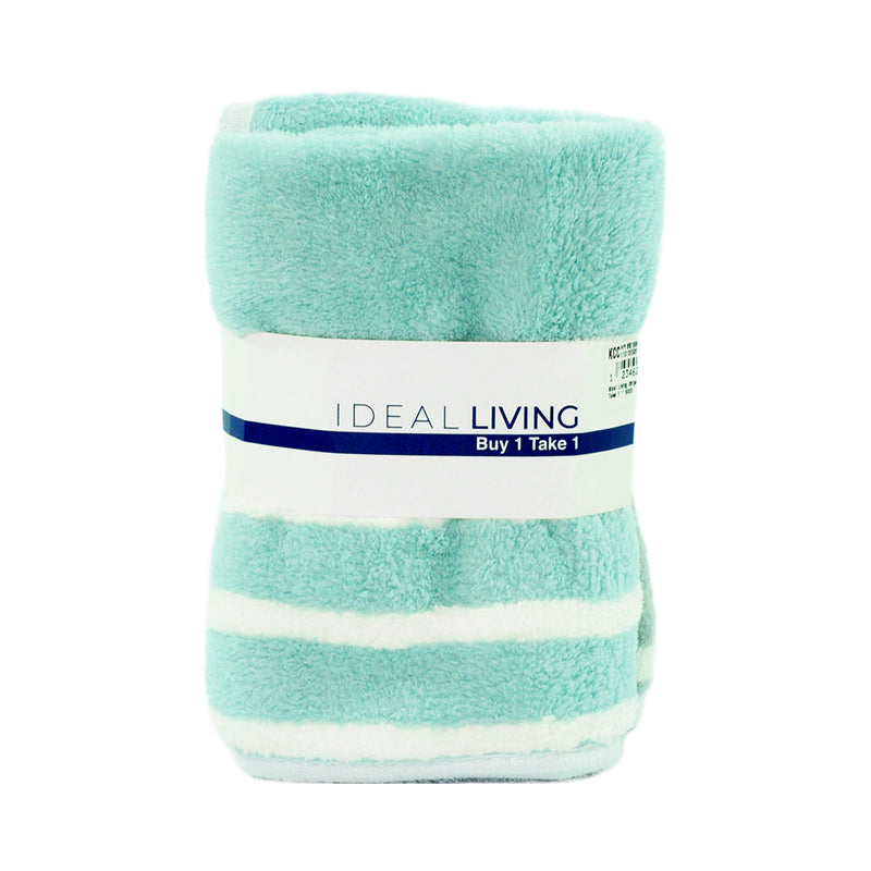 Ideal Living Stripe Fleece Face Towel Buy 2's