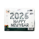 2026 Happy New Year Foil Balloon Set