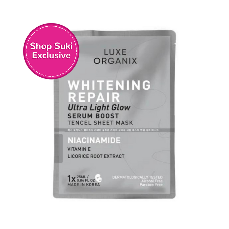 Luxe Organix Whitening Repair Serum Boost Tencel Sheet Mask 25ml