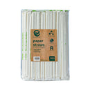 Eco 3 Ply Disposable Paper Straw 6mm x 197mm White 100's